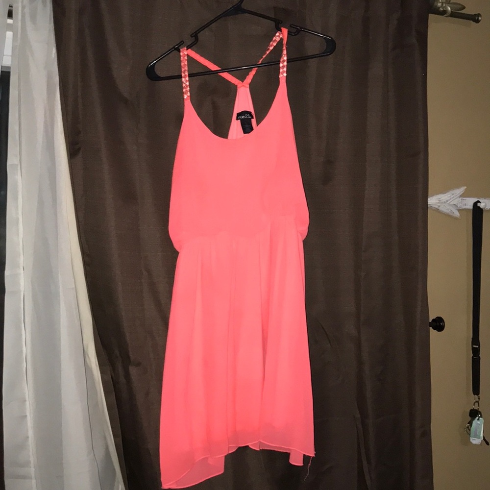 Juniors coral dress